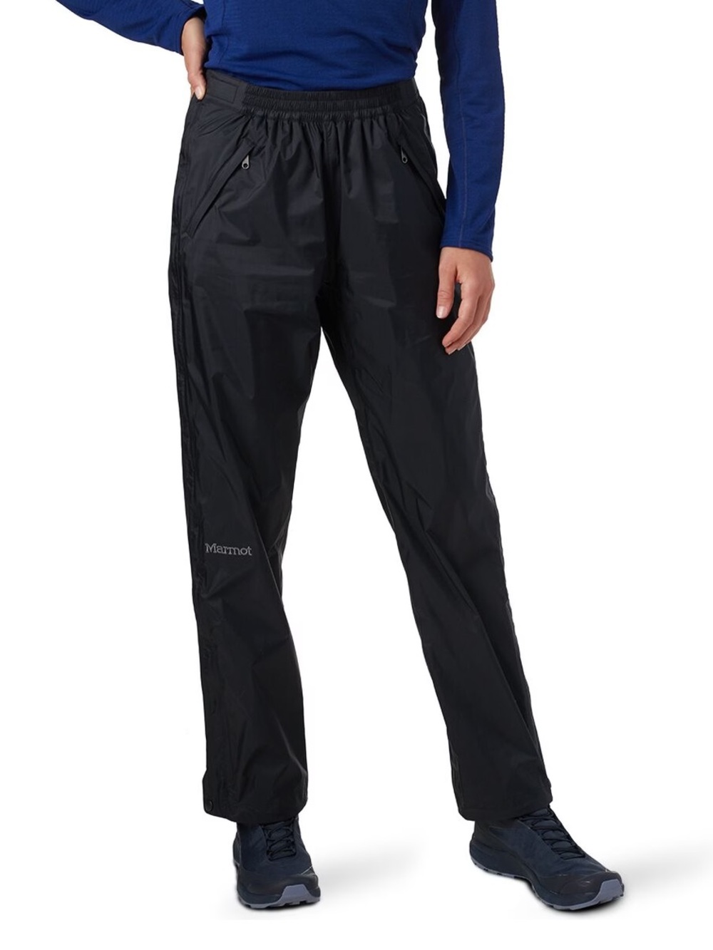 Marmot Womens Precip Eco Full Zip Pant Black Waterproof Outdoor Rain Pants XL